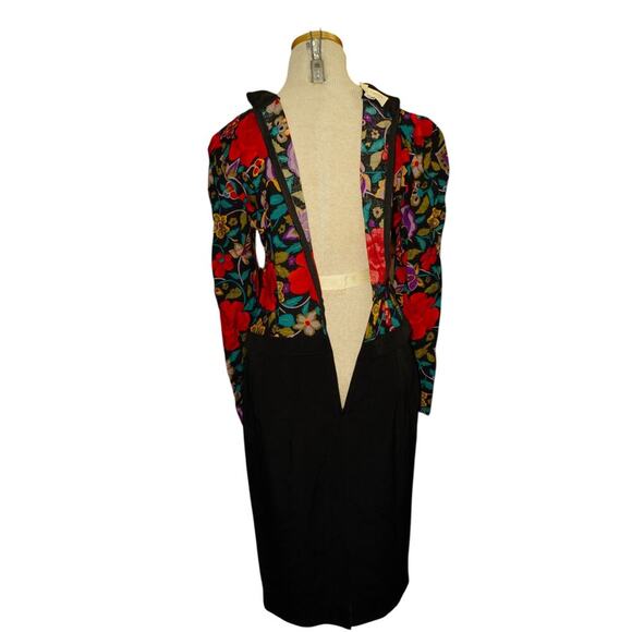 Vintage David Warren New York Floral Button-Up  Dress – Made in USA – Size 10 - Picture 6 of 12